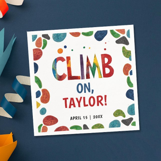Fun Colorful Rock Klettersteig Abenteuer Gestalt Serviette (Von Creator hochgeladen)