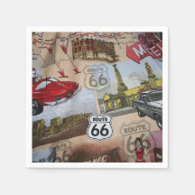 Fun Colorful Route 66 Collage Muster