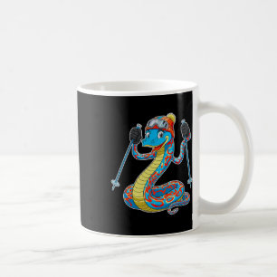 Fun Colorful Skifahren Schlange Winterabenteuer Kaffeetasse