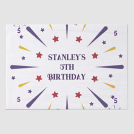 Fun Colorful Star Geburtstagsparty Seidenpapier