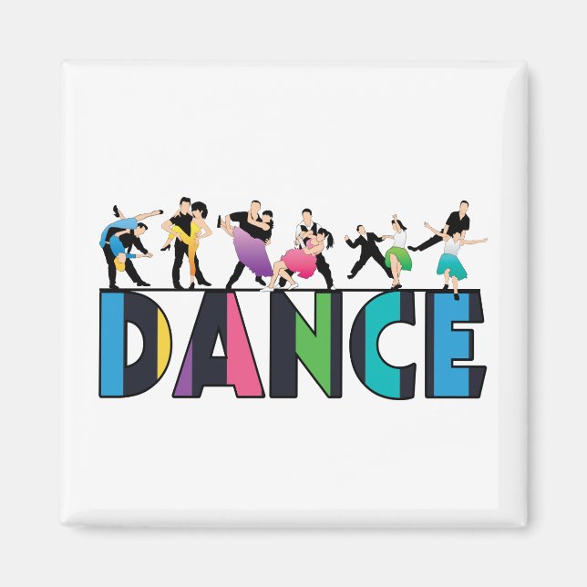 Fun & Colorful Strip Dancer Magnet (Vorne)