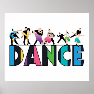 Fun & Colorful Strip Dancer Poster