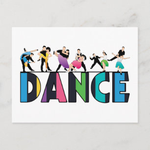 Fun & Colorful Strip Dancer Postkarte