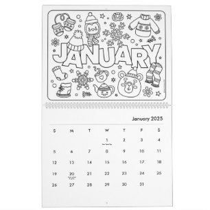 Fun Coloring Calendar Kalender