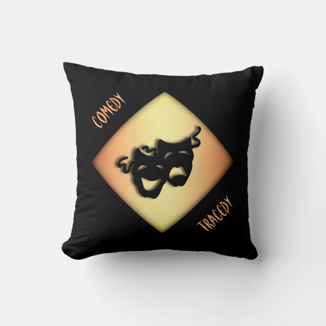 Fun Comedy und die Masken des Tragedy Theaters Kissen (Vorderseite)