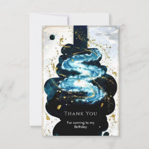 Fun Comet Space zum Geburtstag Dankeskarte