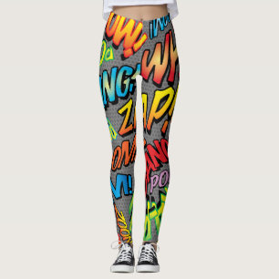 Fun Comic Buchen Pop Art Sounds Leggings