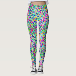 Fun Confetti farbenfrohe Punkte Wasserfarbmuster Leggings