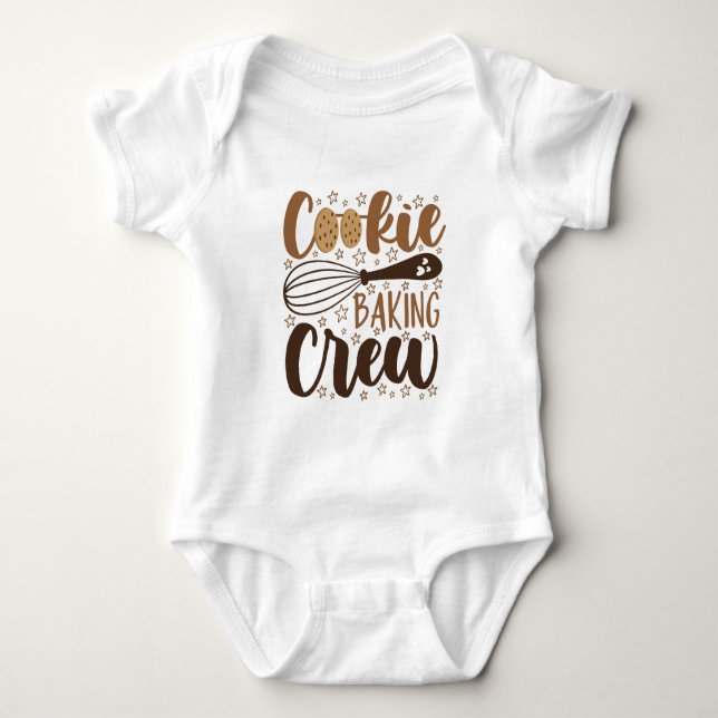 Fun Cookie Baking Crew Design Baby Strampler (Vorderseite)