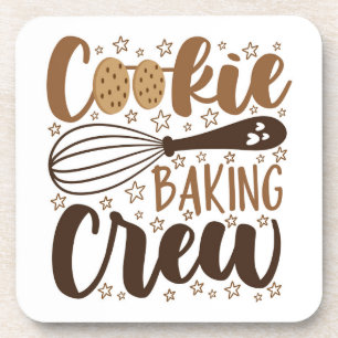 Fun Cookie Baking Crew Design Getränkeuntersetzer
