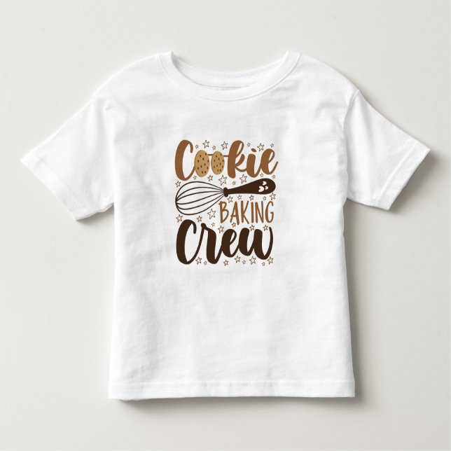 Fun Cookie Baking Crew Design Kleinkind T-shirt (Vorderseite)