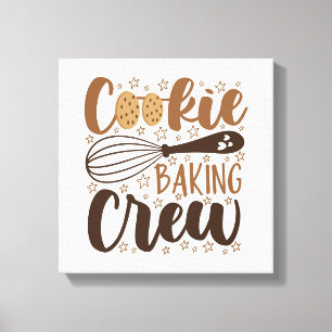 Fun Cookie Baking Crew Design Leinwanddruck
