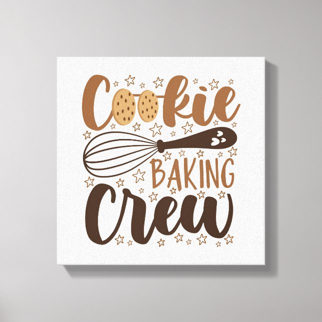Fun Cookie Baking Crew Design Leinwanddruck (Vorderseite)