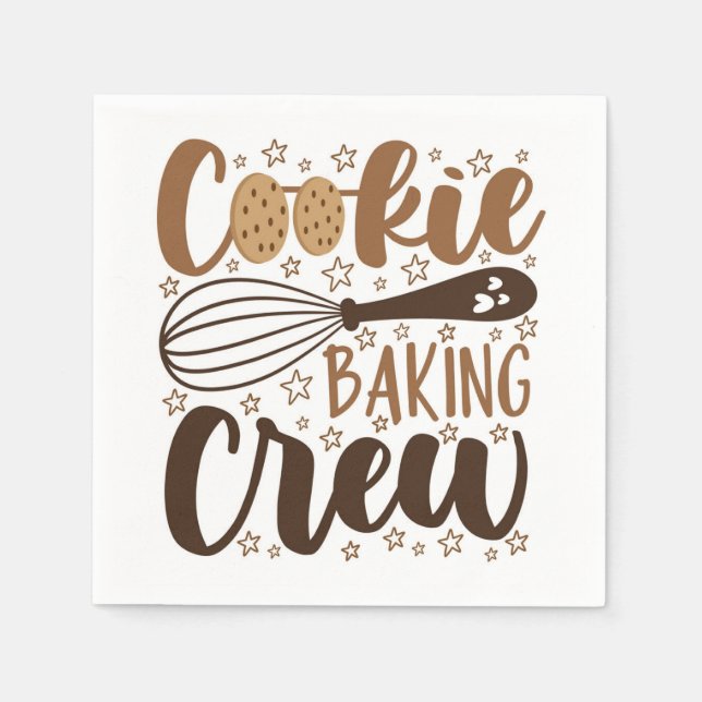 Fun Cookie Baking Crew Design Serviette (Vorderseite)