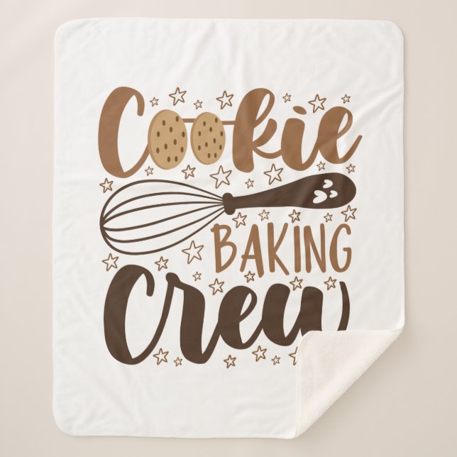 Fun Cookie Baking Crew Design Sherpadecke (Vorderseite)