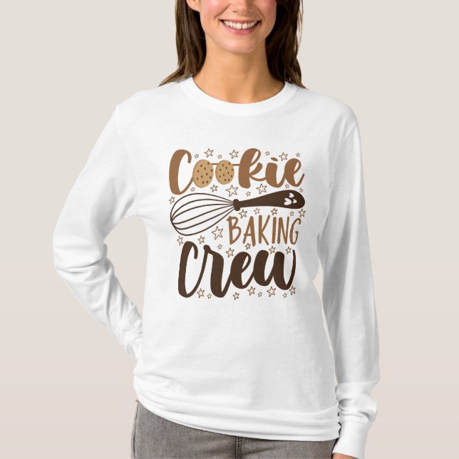Fun Cookie Baking Crew Design T-Shirt (Vorderseite)
