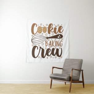 Fun Cookie Baking Crew Design Wandteppich