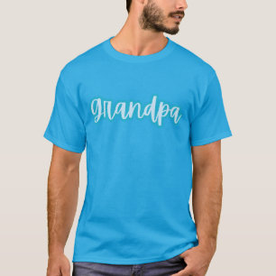 Fun Cool Blue Text Opa für Großvater Männer T-Shirt