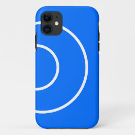 Fun Cool Bright Blue White Concentric Art Muster Case-Mate iPhone Hülle