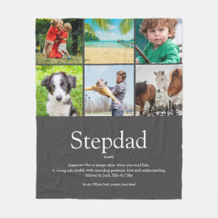Fun Cool Stepfather Stepdad Zitat FotoCollage Fleecedecke