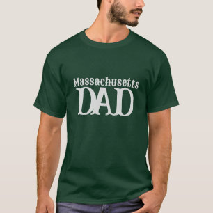 Fun Cool Text Massachusetts Vater Männer T-Shirt