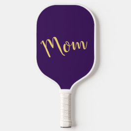 Fun Cool Vibrant Elegant Dark Lila "Mama" Skript Pickleball Schläger