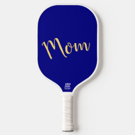 Fun Cool Vibrant Elegant Royal Blue "Mama" Script Pickleball Schläger