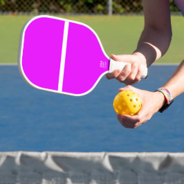Fun Cool Vivid Fett rosa Farbe Pop Weiße Streifen Pickleball Schläger