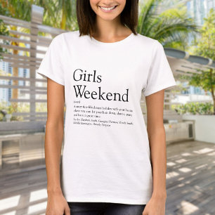 Fun Coole Personalisierte Girls Weekend Definition T-Shirt
