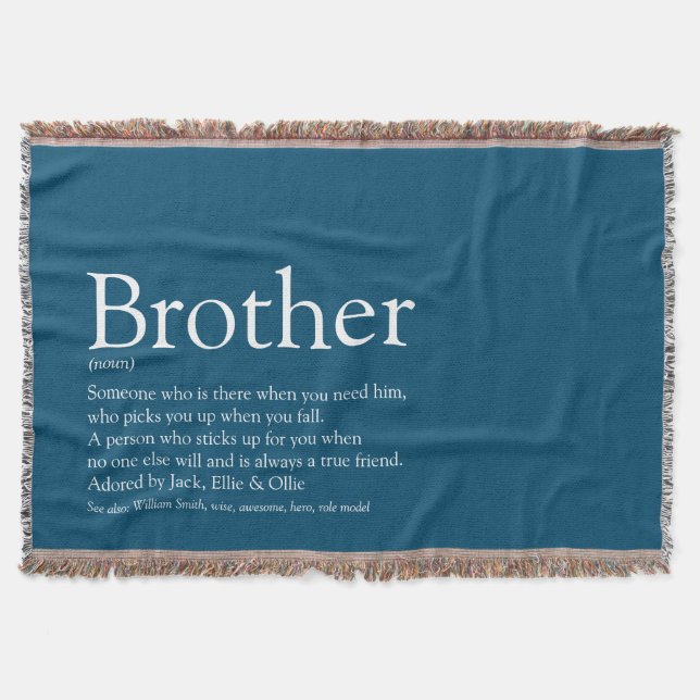 Fun Cooler Bruder Definition Modernes Blau Decke (Vorderseite)