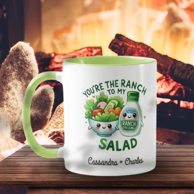 Fun Couple individuelles "Ranch to My Salad" Tasse (Fun Couple Customized "Ranch to My Salad" Mug)