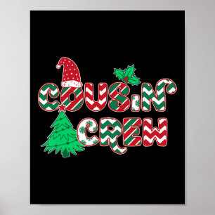 Fun Cousin Crew Weihnachten Poster