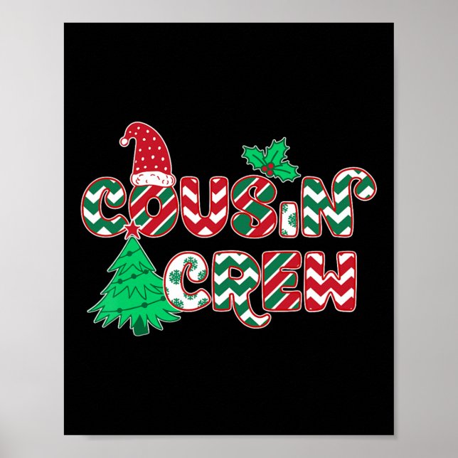 Fun Cousin Crew Weihnachten Poster (Vorne)