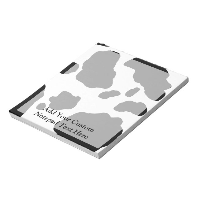 Fun Cow Print Personalisiert Notizblock (Rotiert)