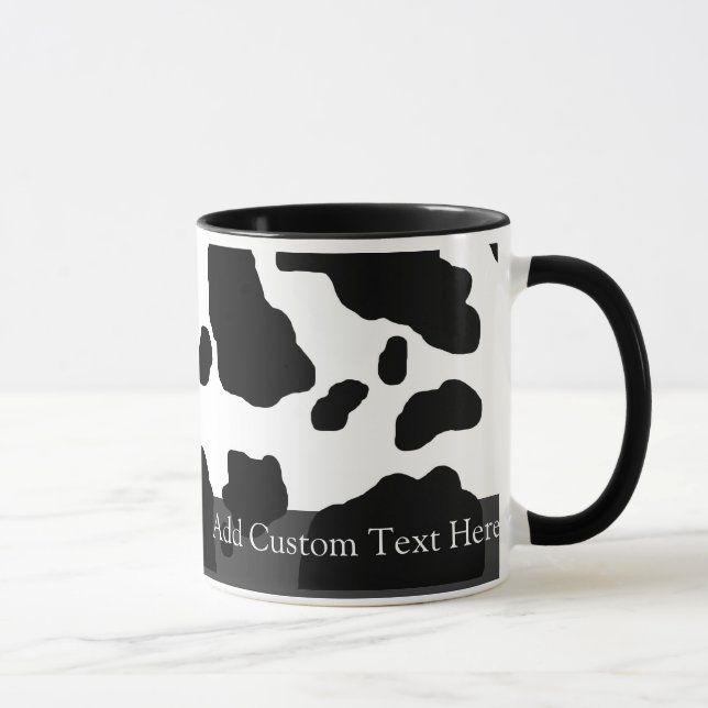 Fun Cow Print Personalisiert Tasse (Rechts)
