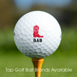 Fun Cowboy Boot Custom Mit Monogramm Red Golfball