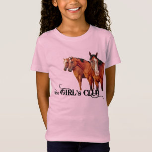 Fun Cowgirl Girl's Club für Pferde Lover T-Shirt