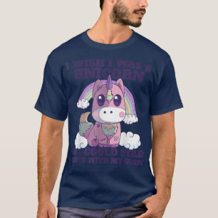 Fun Creepy Kawaii Pastel Goth Unicorn Niedliches S T-Shirt