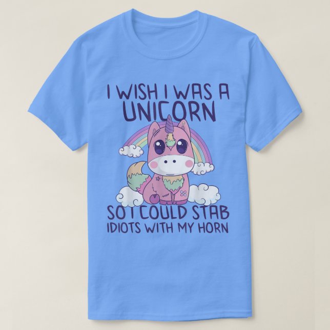 Fun Creepy Kawaii Pastel Goth Unicorn Niedliches S T-Shirt (Design vorne)