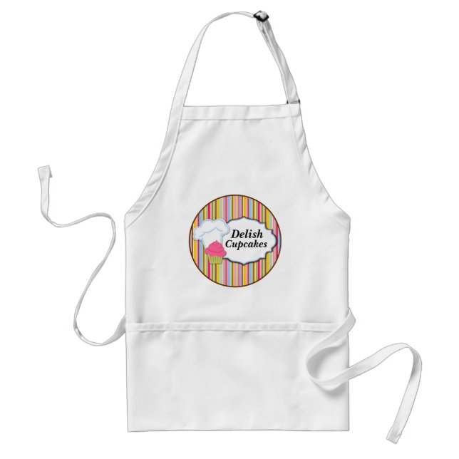 Fun Cupcake & Baker's Hat Personalisierte Schürze (Vorne)