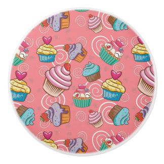 Fun Cupcake Design Keramik Knock Keramikknauf