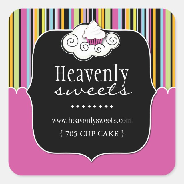 Fun Cupcake Packaging Stickers (Vorderseite)