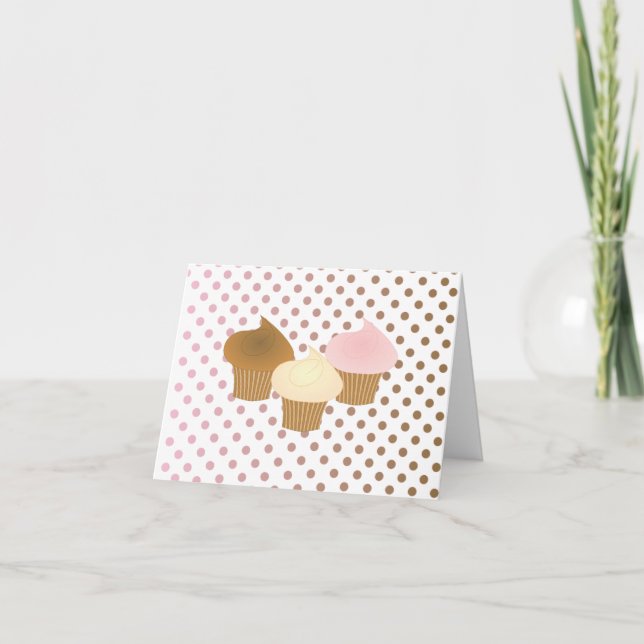Fun Cupcake Trio Karte (Vorderseite)