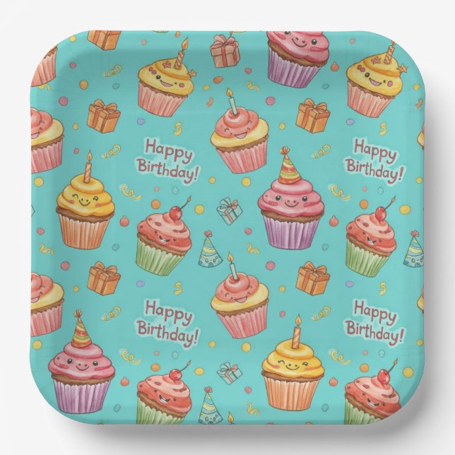 Fun Cupcakes von Natasha Us Pappteller (Vorderseite)