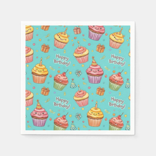 Fun Cupcakes von Natasha Us Serviette (Vorderseite)