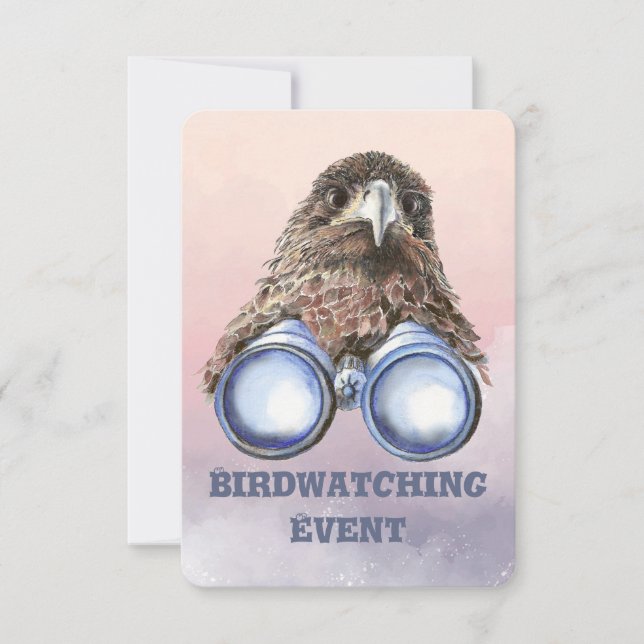 Fun Custom Bird Watching-Ereignis Einladung (Vorderseite)