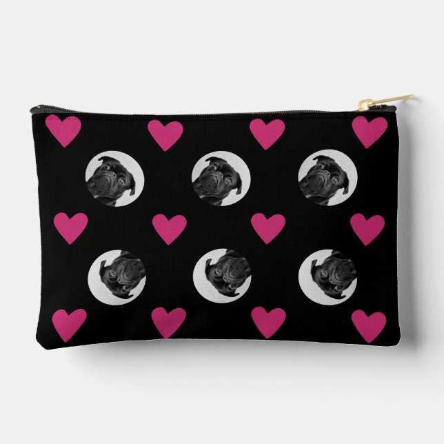 Fun Custom Dog Face Makeup Beutel Kosmetische Beut (Rückseite)