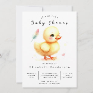 Fun Custom Duck Baby Shower Einladung
