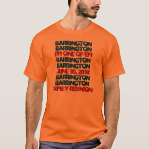 Fun Custom Family Wiedersehen Orange und Black B00 T-Shirt