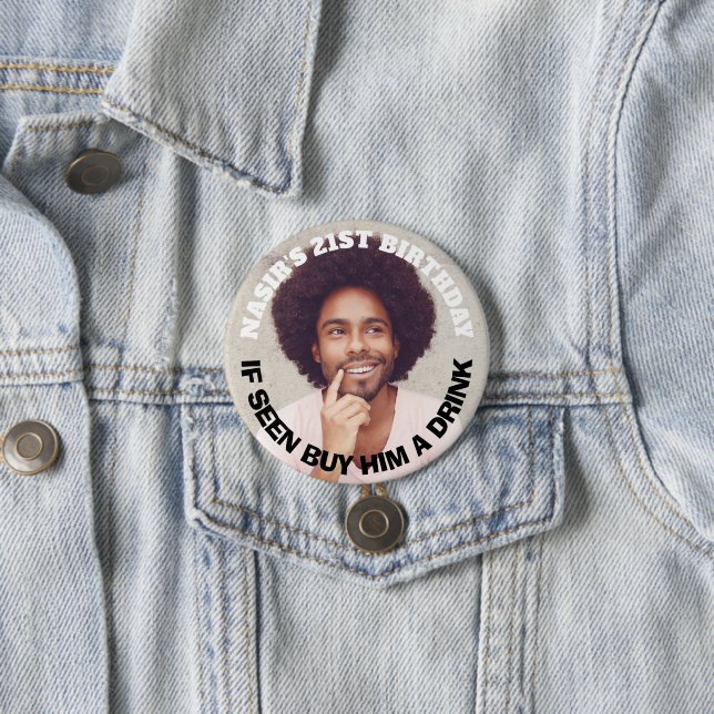 Fun Custom Foto Geburtstagsparty Gefallen Button (Beispiel)